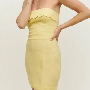 Reformation Isles Mini Linen Dress